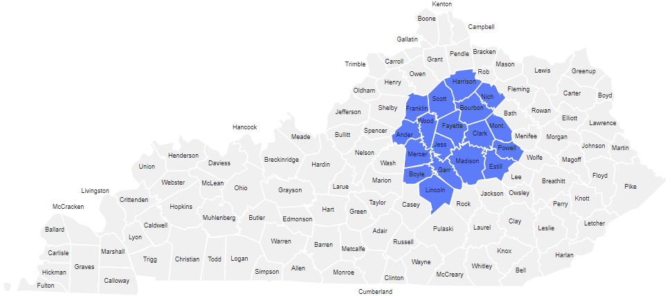 Kentucky Servicing Map