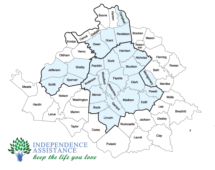 Independence Assistance Service Area Map