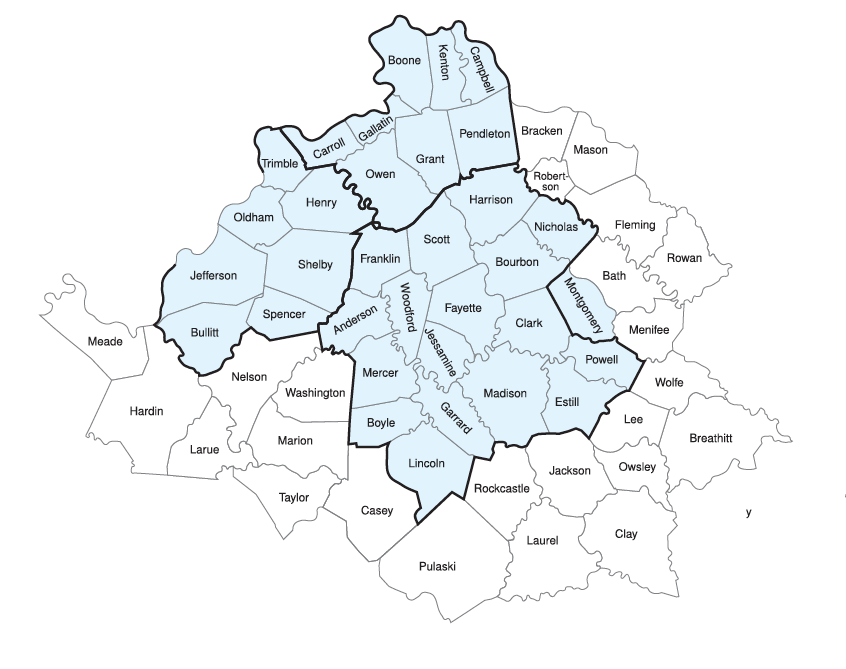 Independence Assistance Service Area Map